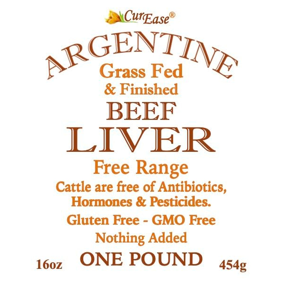 Curease Argentine Grass Feed Beef Liver Powder Undefatted Desiccated (Dried) Pesticide and Hormone Free 1Lb One Pound (453Grams) 908 Servings
