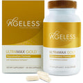 AGELESS™: Ultramax Gold™ Capsules, HGH Anti-Aging Supplement for Women, Slows Cellular Aging, Supports Immune Health, Smoother Skin Tone and Restorative Sleep, Weight Management, 90 Capsules
