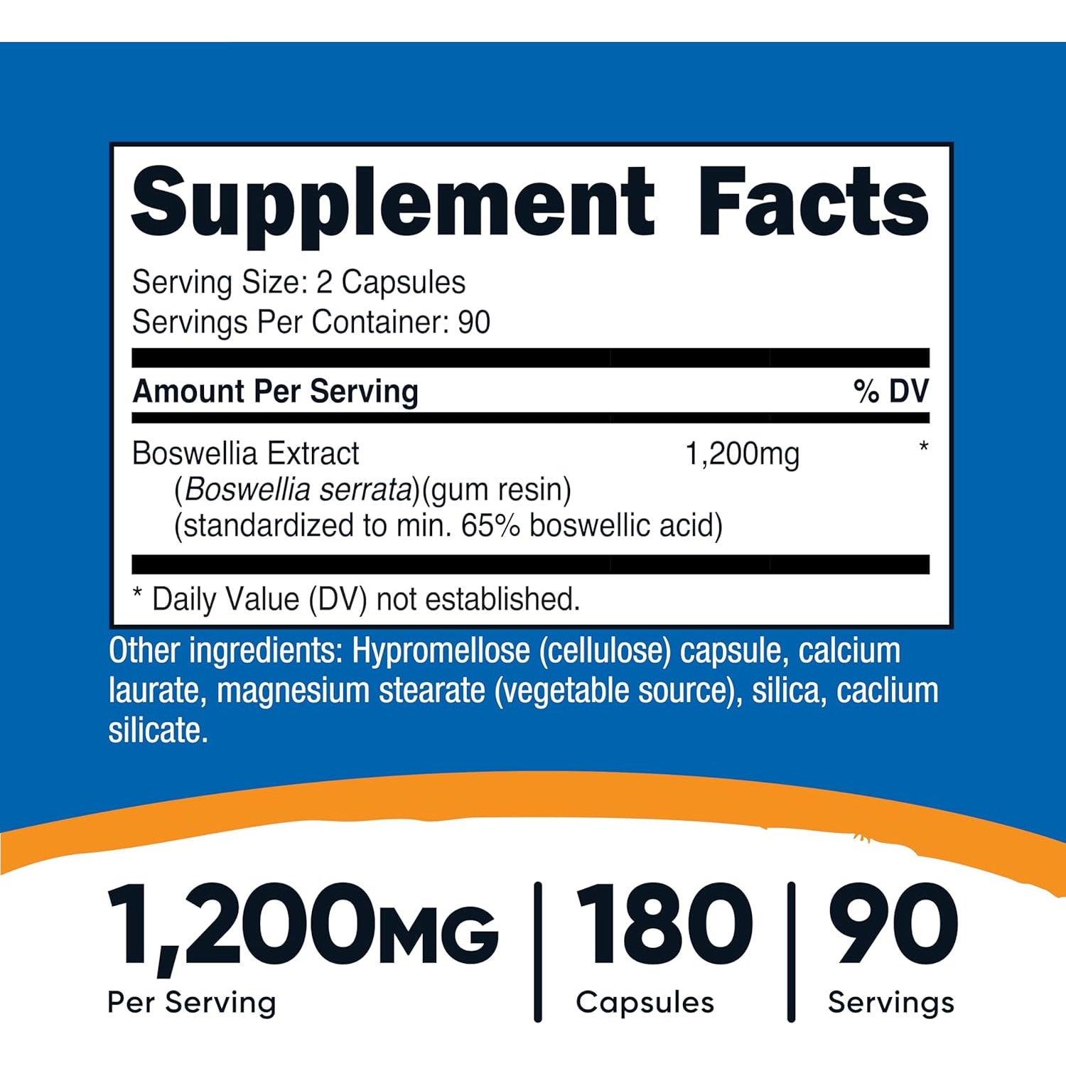 Nutricost Boswellia Extract 180 Capsules for 90 Servings per Bottle - Gluten Free and GMO Free, Vegan
