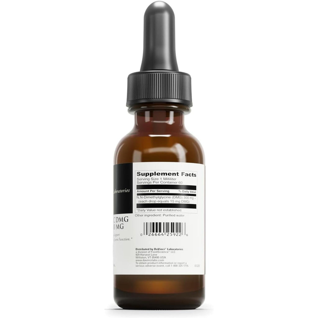 DAVINCI Labs Gluconic DMG Liquid 300Mg - Helps Support Immune System, Muscle Function, Heart Health & Brain Health* - 2 Fl Oz (60 Servings)