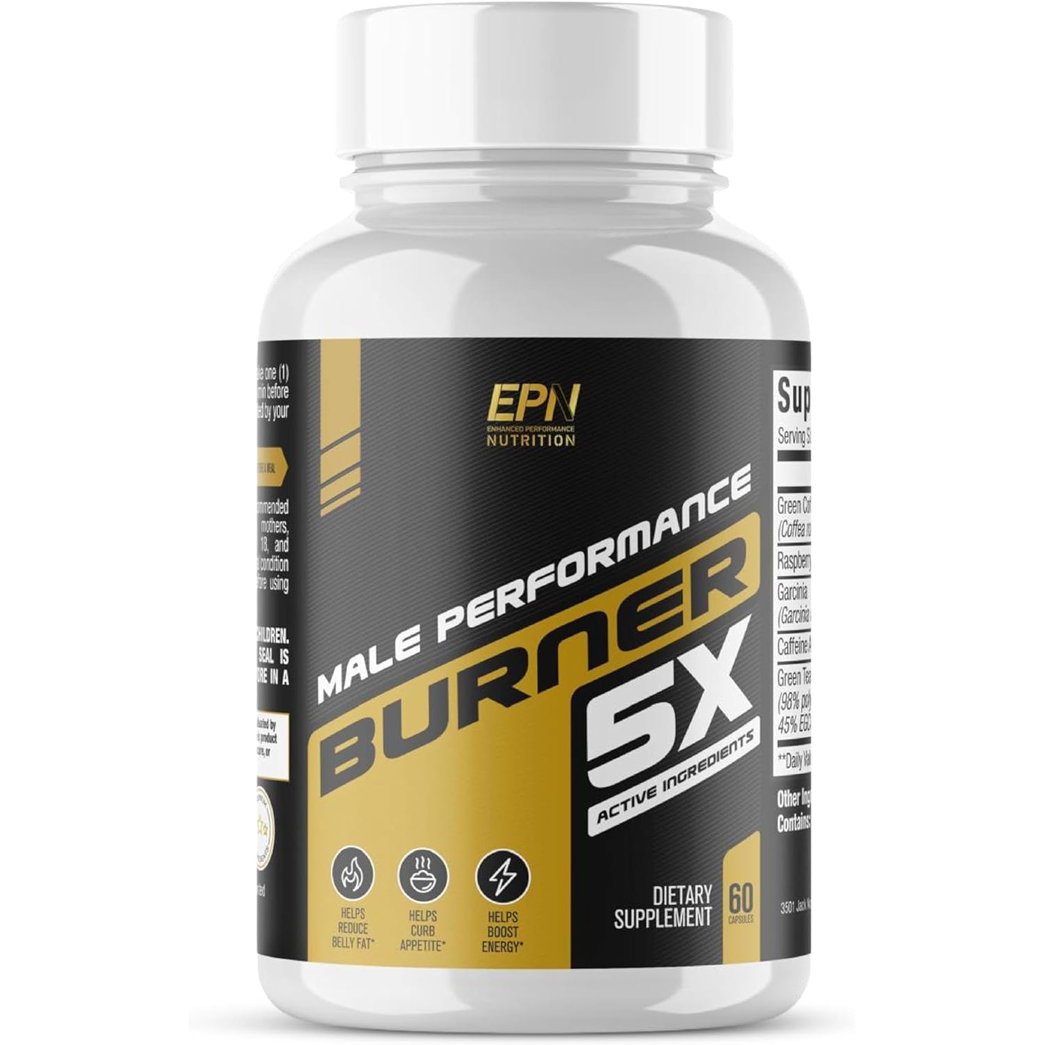 Male Performance Burner | GLP-1 Pathway Support + Fat Burner for Men | Helps Lose Weight, Maintain Muscle, Boost Energy | 3Rd Party Tested Formula | 60 Unisex Weight Loss Pills All Adults