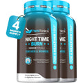 Herbtonics Night Time Burn & Sleep Complex Supports Overnight Metabolism, Stress Relief & Deep Sleep. Includes Melatonin, Valerian and Green Tea – Vegan Bedtime Weight Management (120 Capsules)