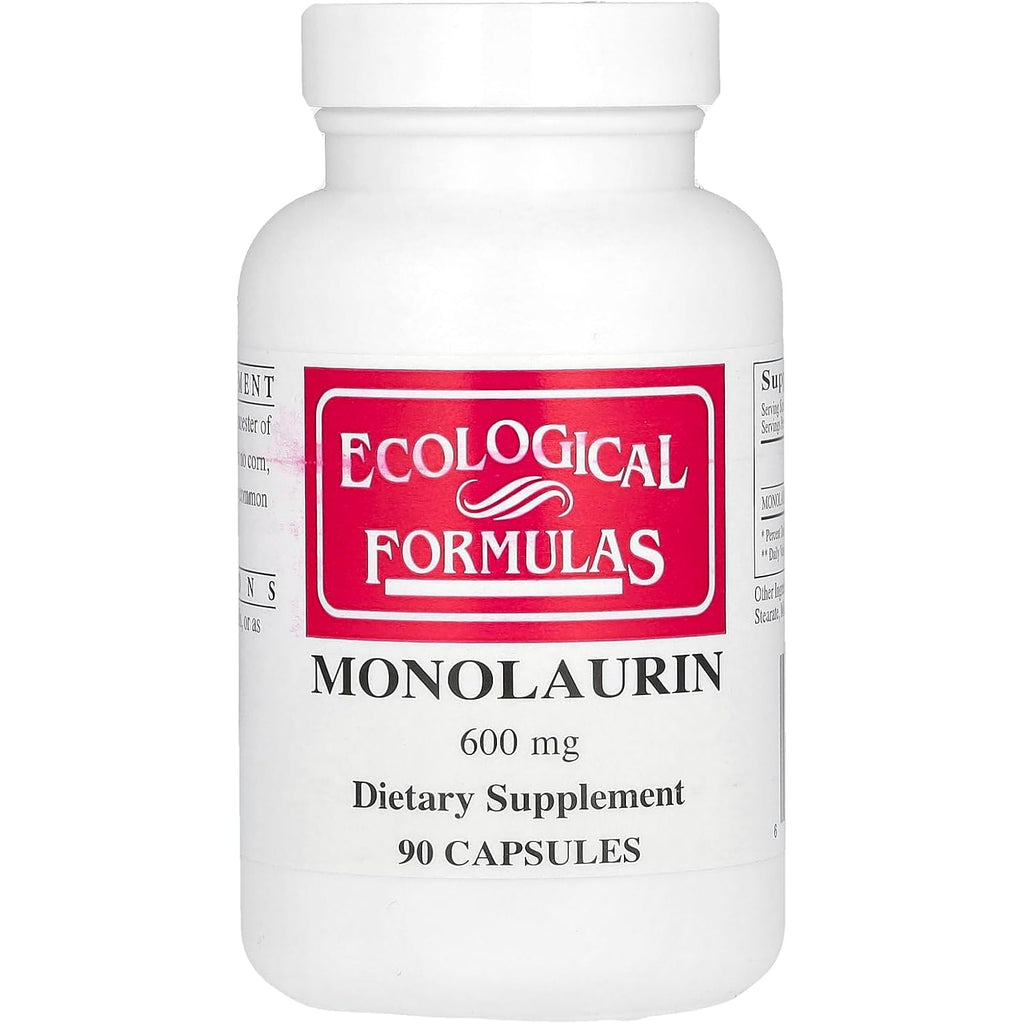 Ecological Formulas Monolaurin 600 Mg, Creamy White,Capsule, 90 Count (MONOL-600-90)