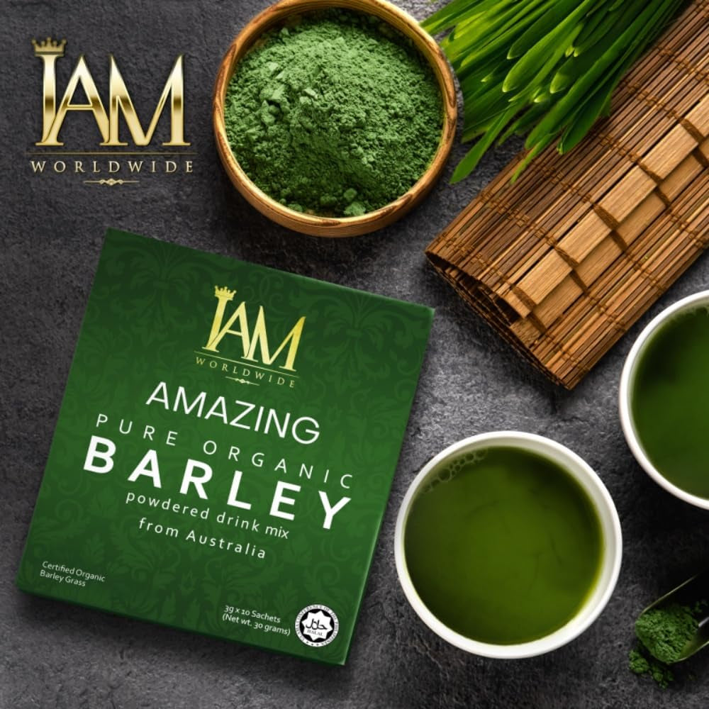 IAM Amazing Pure Organic Barley Powder Drink Barley Green Natural Blend