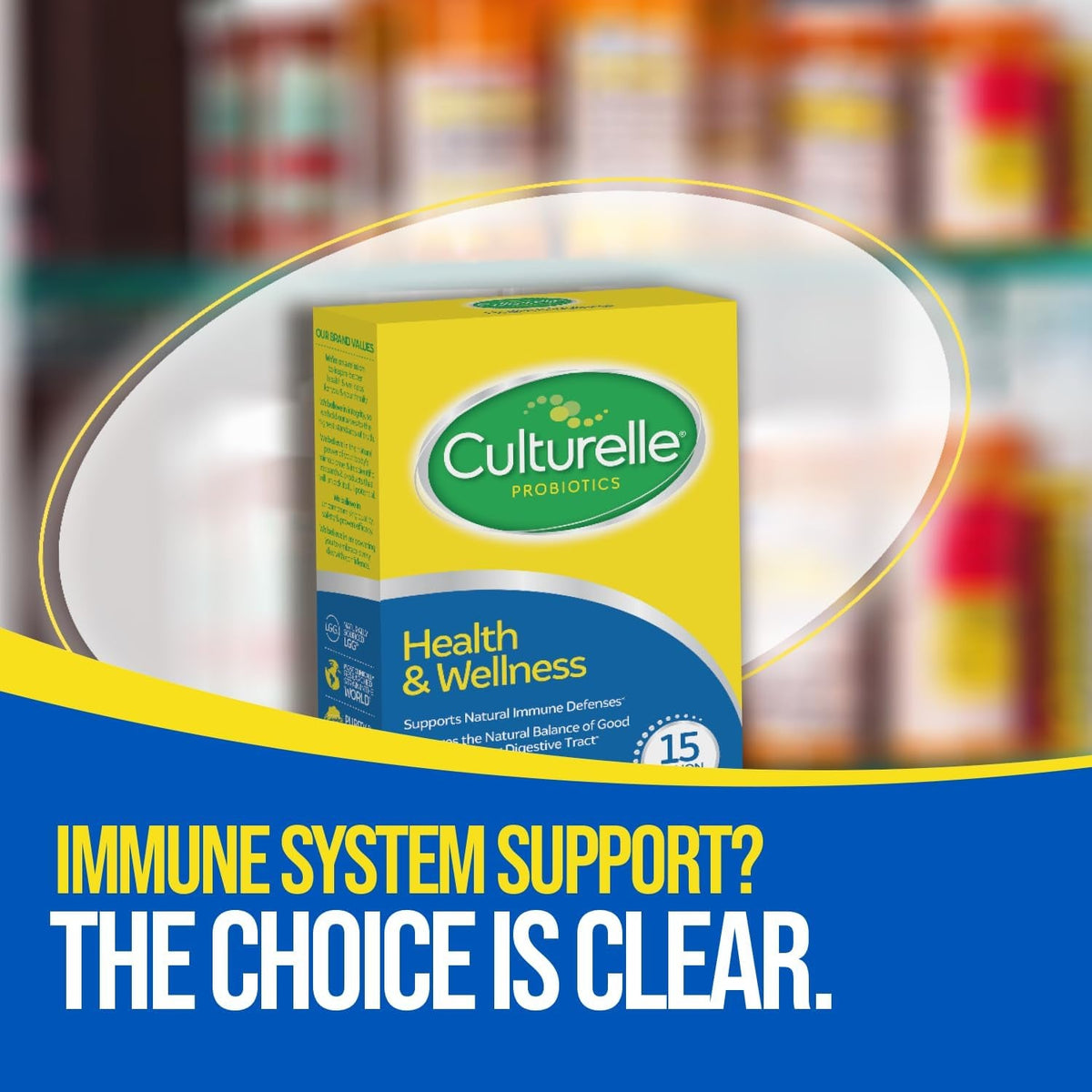 Culturelle Health & Wellness Daily Probiotic for Women & Men - 30 Count - 15 Billion Cfus & a Proven-Effective Probiotic Strain Support Your Immune System- Gluten Free, Soy Free, Non-Gmo
