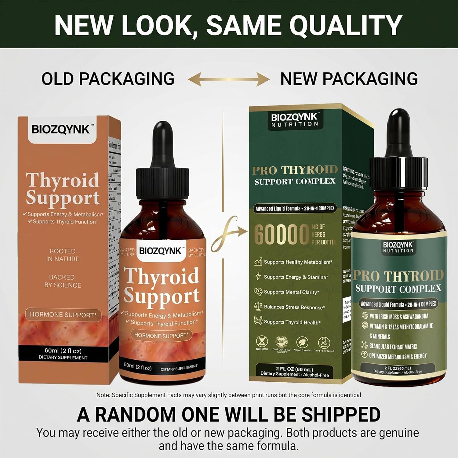 Thyroid Support Liquid Drops – Multi-Nutrient & Herbal Balance Formula with Iodine, Selenium, Zinc, Ashwagandha, Schisandra & Kelp – Metabolism, Energy & Focus Support – 2 Fl Oz (60 Ml)
