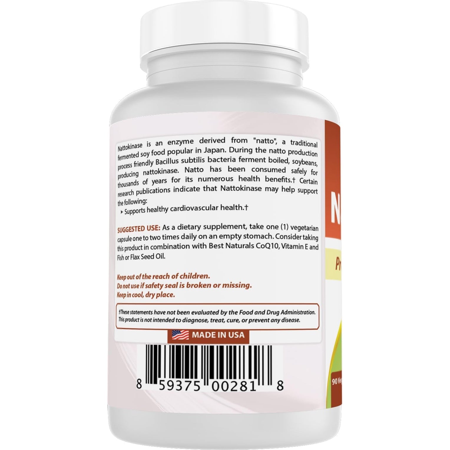 Best Naturals Nattokinase, 2000 FU, 100 Mg, 90 Vegetarian Capsules