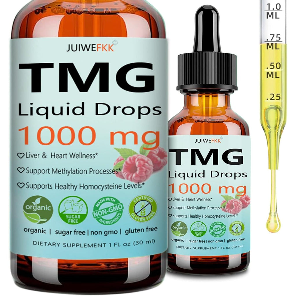 TMG Supplements 1000Mg Liquid, Extra Strength Pure TMG Betaine (Trimethylglycine) for Women Men, Support Homocysteine Balance Heart Brain & Liver Health, Vegan, Non-Gmo, Raspberry Flavor, 30 Servings