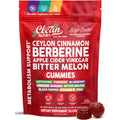 Sugar Savior Ceylon Cinnamon Berberine Gummies Apple Cider Vinegar Artichoke Turmeric Blueberry Ginseng Banaba Bitter Melon Black Pepper Vitamin D Zinc GLP1 Gummies 60 Count by Clean Nutra