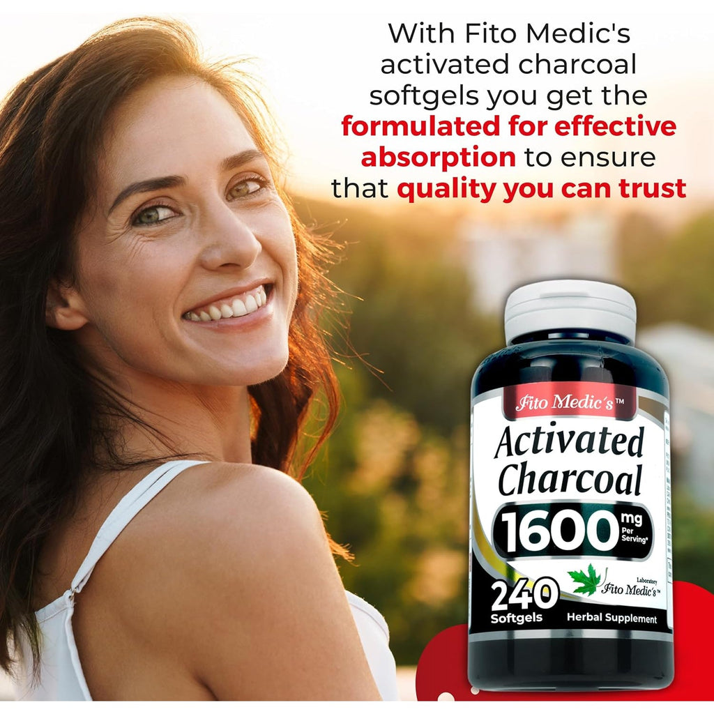 FITO MEDIC'S Lab | Activated Charcoal | 240 Caps | Activated Charcoal Pills