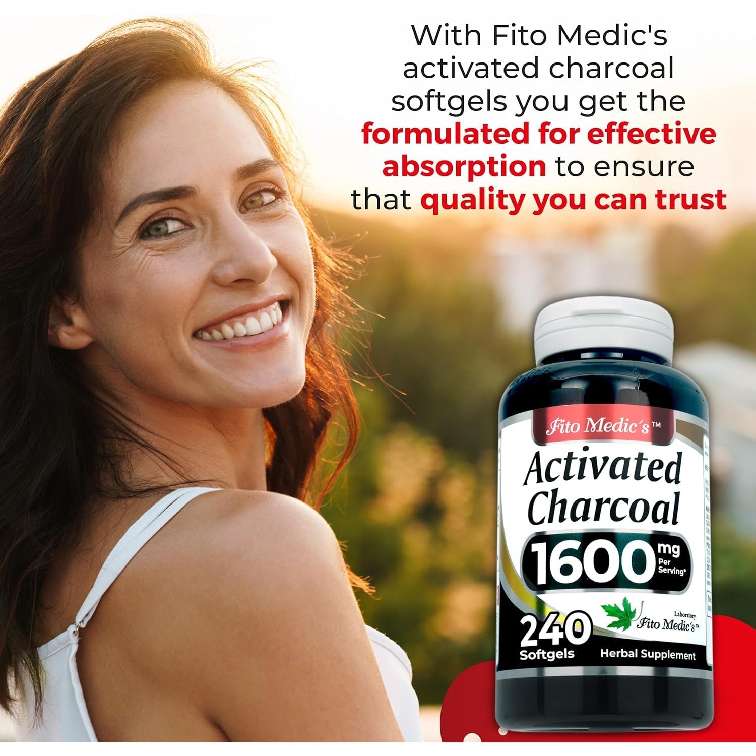 FITO MEDIC'S Lab | Activated Charcoal | 240 Caps | Activated Charcoal Pills