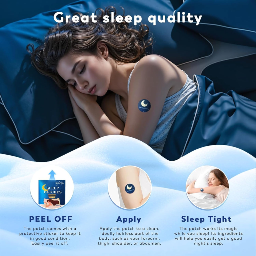 Sleep Patches for Adults, 60 Pack Upgraded Deep Sleep Patches, Formulated with All Natural Ingredients, Long-Lasting Night Comfort for Both Men and Women, Easy to Use All Night Long