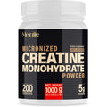 100% Pure Creatine Monohydrate Powder 200 Servings, Micronized Powder, Muscle Growth, Unflavored, Ideal for Athletes & Fitness Enthusiasts, Third Party Lab Tested, Vegan, 1000 G