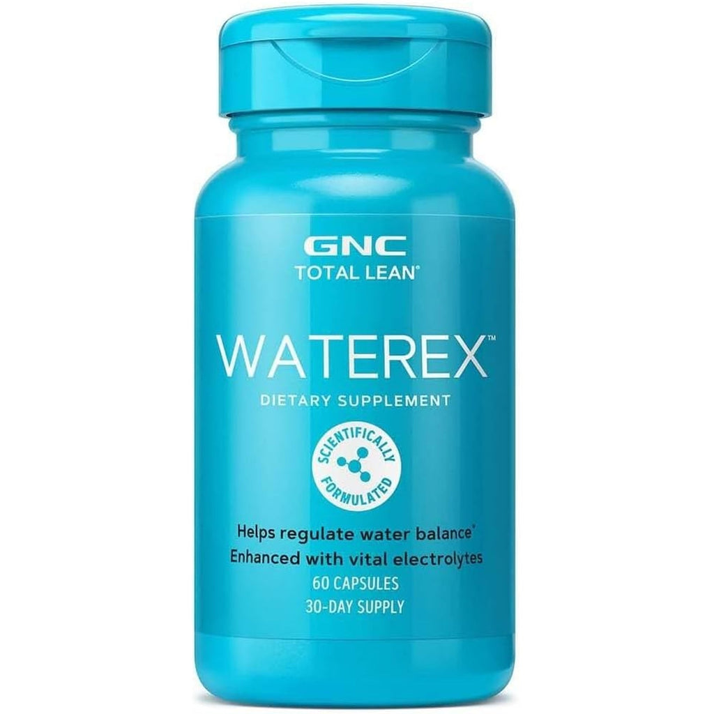 GNC Total Lean Waterex, Helps Regulate Water Balance, Enhanced with Vital Electrolytes, 60 Capsules