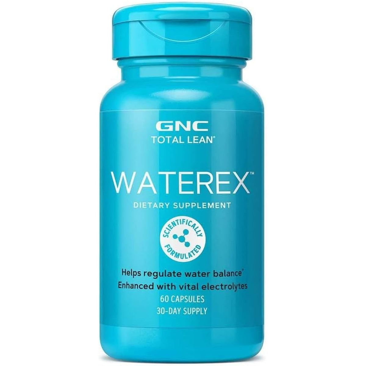 GNC Total Lean Waterex, Helps Regulate Water Balance, Enhanced with Vital Electrolytes, 60 Capsules
