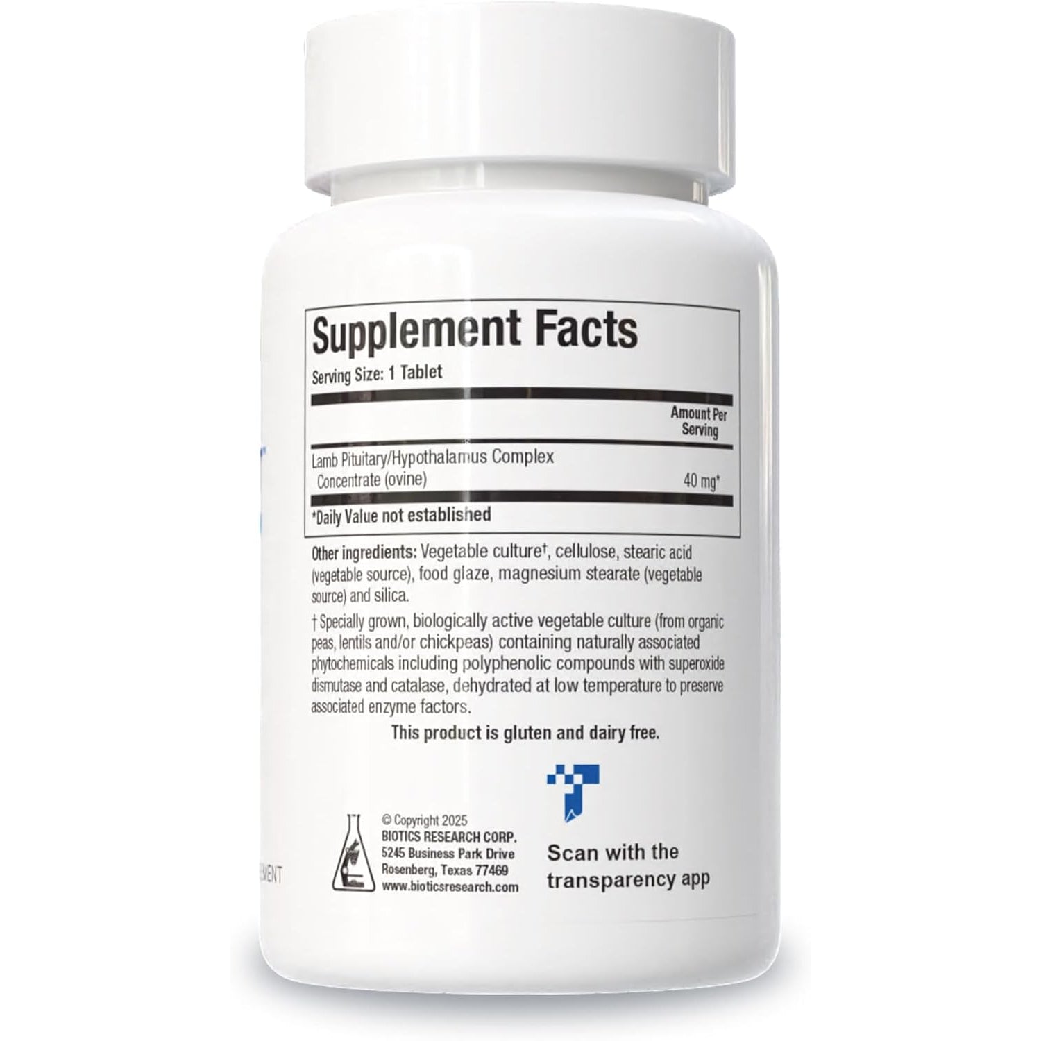 Biotics Research Cytozyme PT HPT Lamb Pituitary/Hypothalamus Complex, Supports Function of the Pituitary Gland and Hypothalamus, Adrenal Health, Brain Boost 60 Tablets