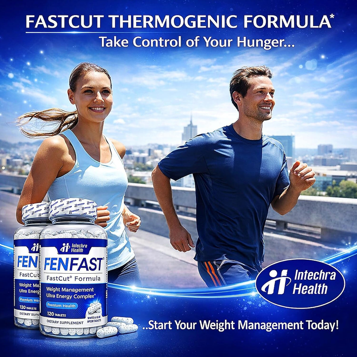 Diet Pills That Work for Weight Management & Appetite Suppressant Support + Powerful Energy - Best Thermogenic Diet Pills for Focus & Metabolism Support – 120 White Blue Tablets