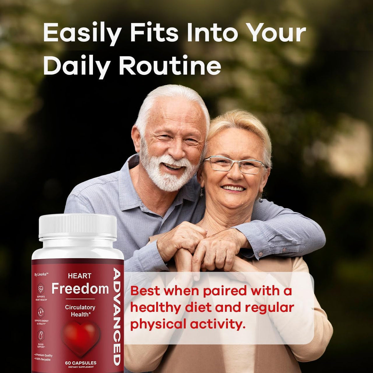 Heart Freedom - Heart Freedom Capsules, Official Pills All Natural Ingredients - Maximum Strength, Premium Advanced Formula Support Health & Wellness, 60 Capsules for 1 Month