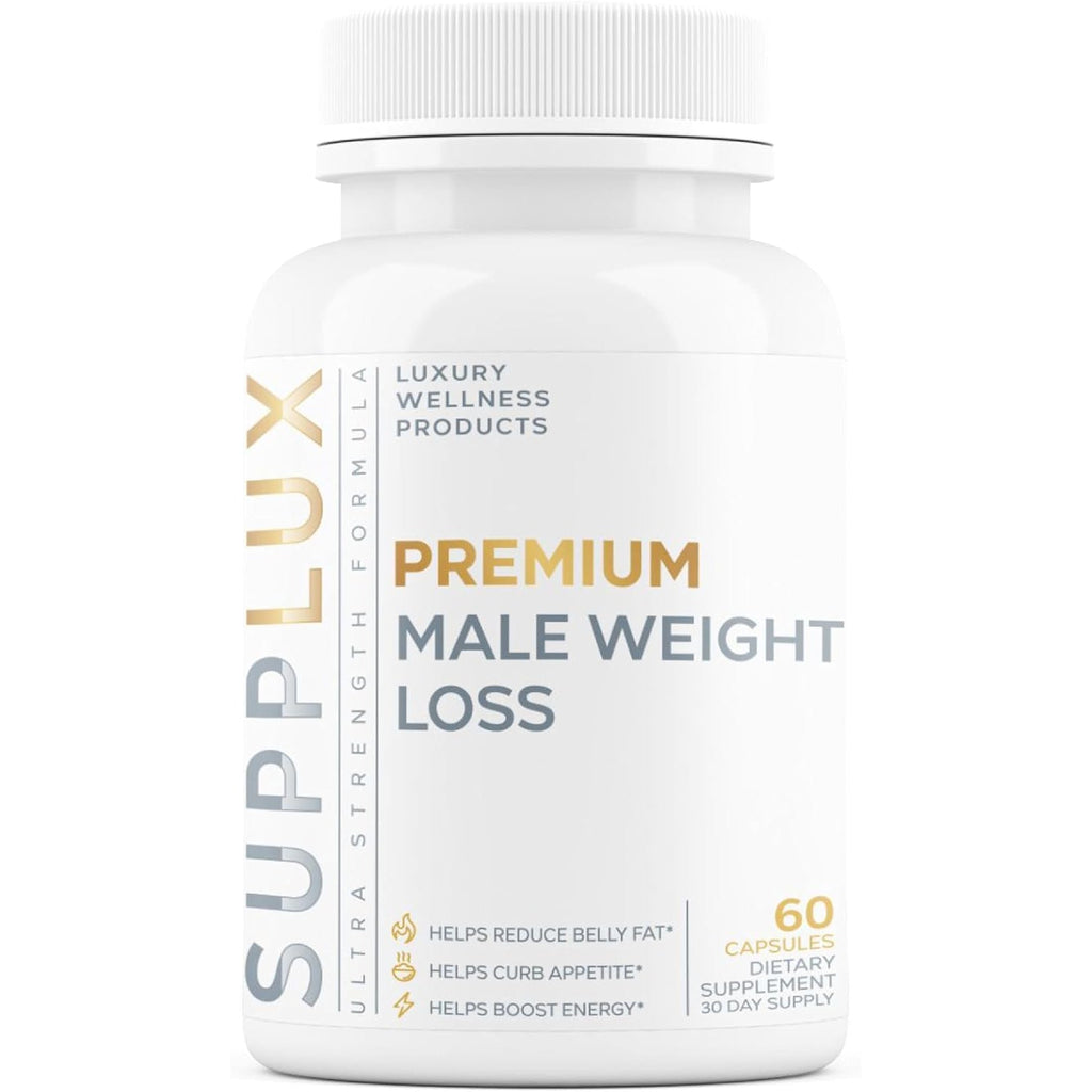 Premium Male Weight Loss - Fat Burner for Men - Supports Healthy Pathways Associated with GLP-1 Activity - Appetite Suppressant, Energy Booster, Helps Sustain Muscle - 60 Unisex Capsules