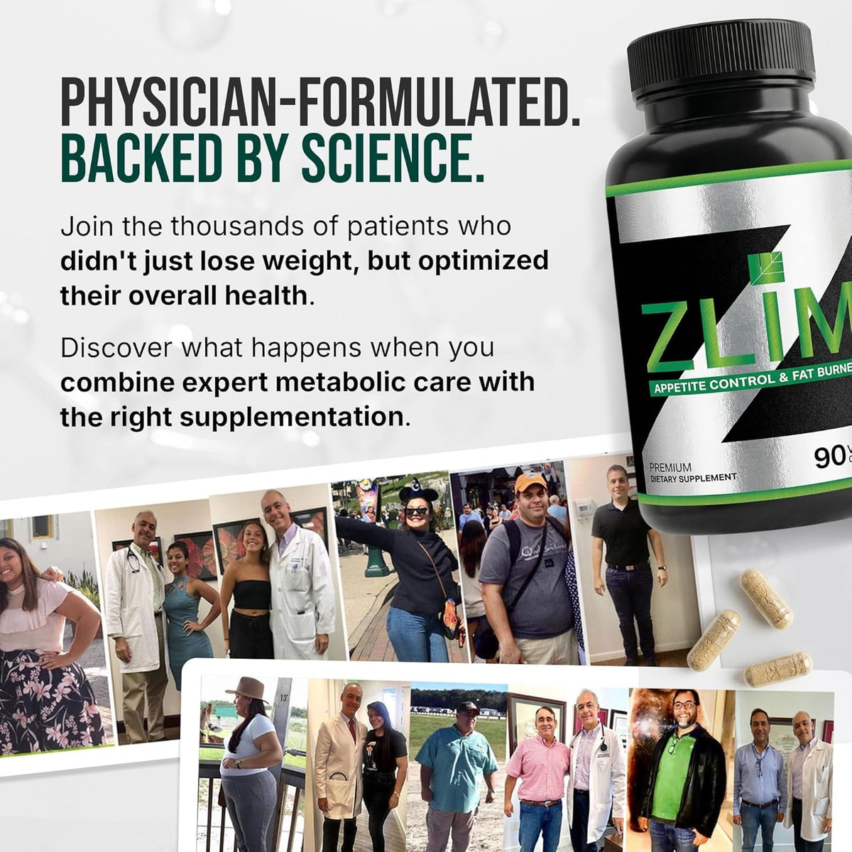 Dr. Zisman ZLIM Fiber Capsules – Fiber Supplement for Digestive & Gut Health Support – Apple Pectin, Gymnema Sylvestre & Ashwagandha – Plant-Based Dietary Supplement – 90 Veggie Capsules