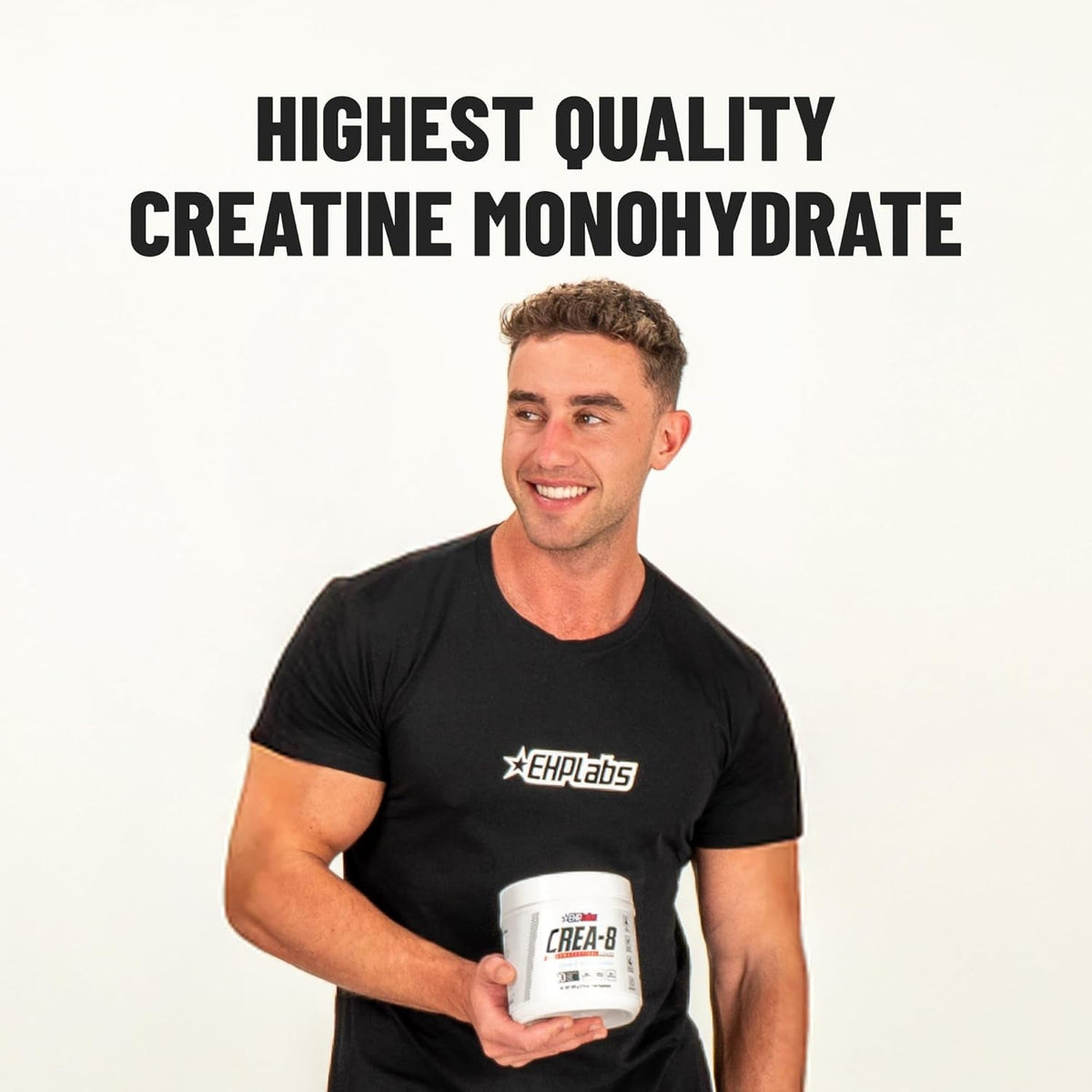 EHP Labs CREA-8 Micronized Creatine Monohydrate Powder - Unflavored Creatine Powder for Muscle Growth, Increased Strength, Enhanced Energy Output and Improved Performance - 100 Servings (500G)