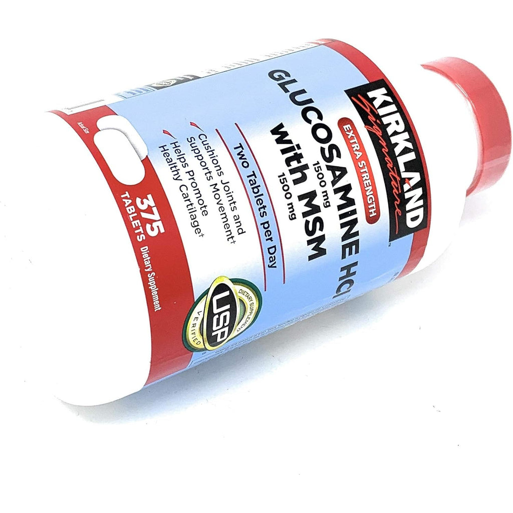 Kirkland Signature Extra Strength Glucosamine HCI 1500Mg, with MSM 1500 Mg, 375-Count Tablets