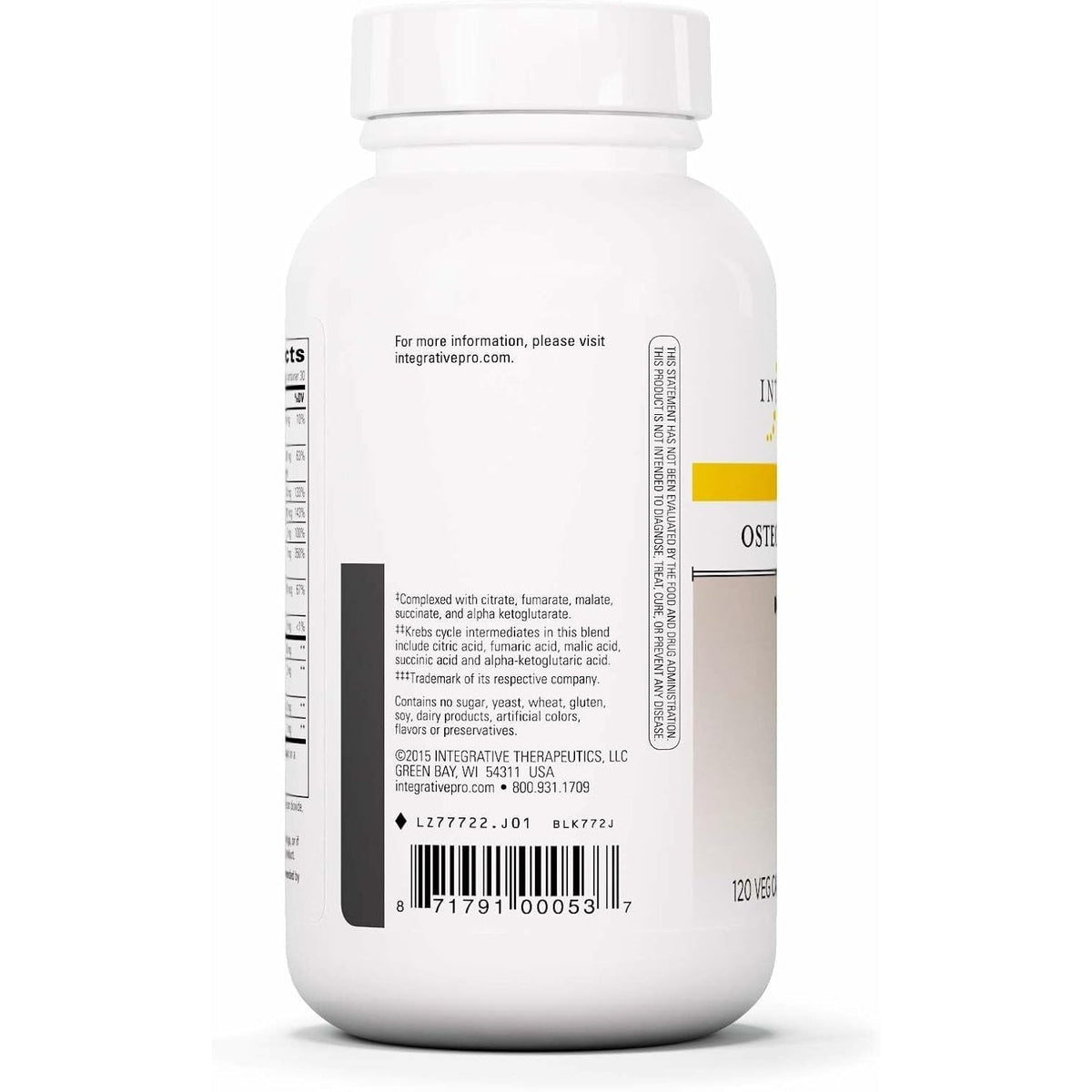Integrative Therapeutics Osteoprime Forte - Calcium Supplement for Bone Health Support* - Nutritional Supplement for Musculoskeletal Support* - Dairy-Free & Gluten-Free - 120 Capsules (30 Servings)