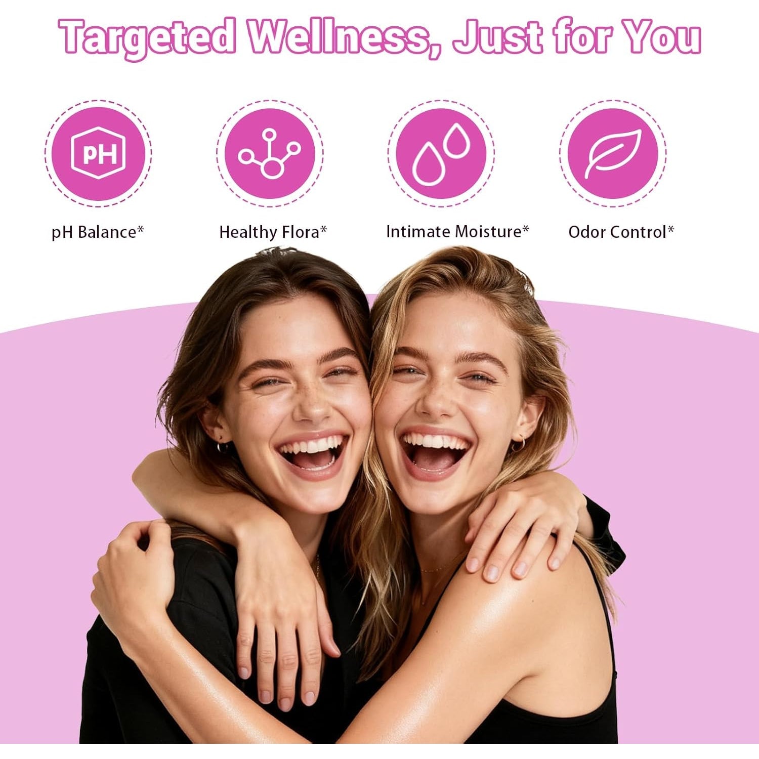 Her Juicy Feminine Probiotics Gummies for Women, with Slippery Elm, Supports Ph Balance, Gut Health & Immune System, Vegan, Gluten Free, Pineapple Flavor, 60 Count