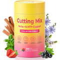 Cutting Mix Drink – Satiety & Metabolism Support | Berberine, Chromium, FOS, Yerba Mate & 5-HTP | Gut Health & Energy | Sugar-Free, Vegan, Non-Gmo | Strawberry Açaí | 30 Sticks