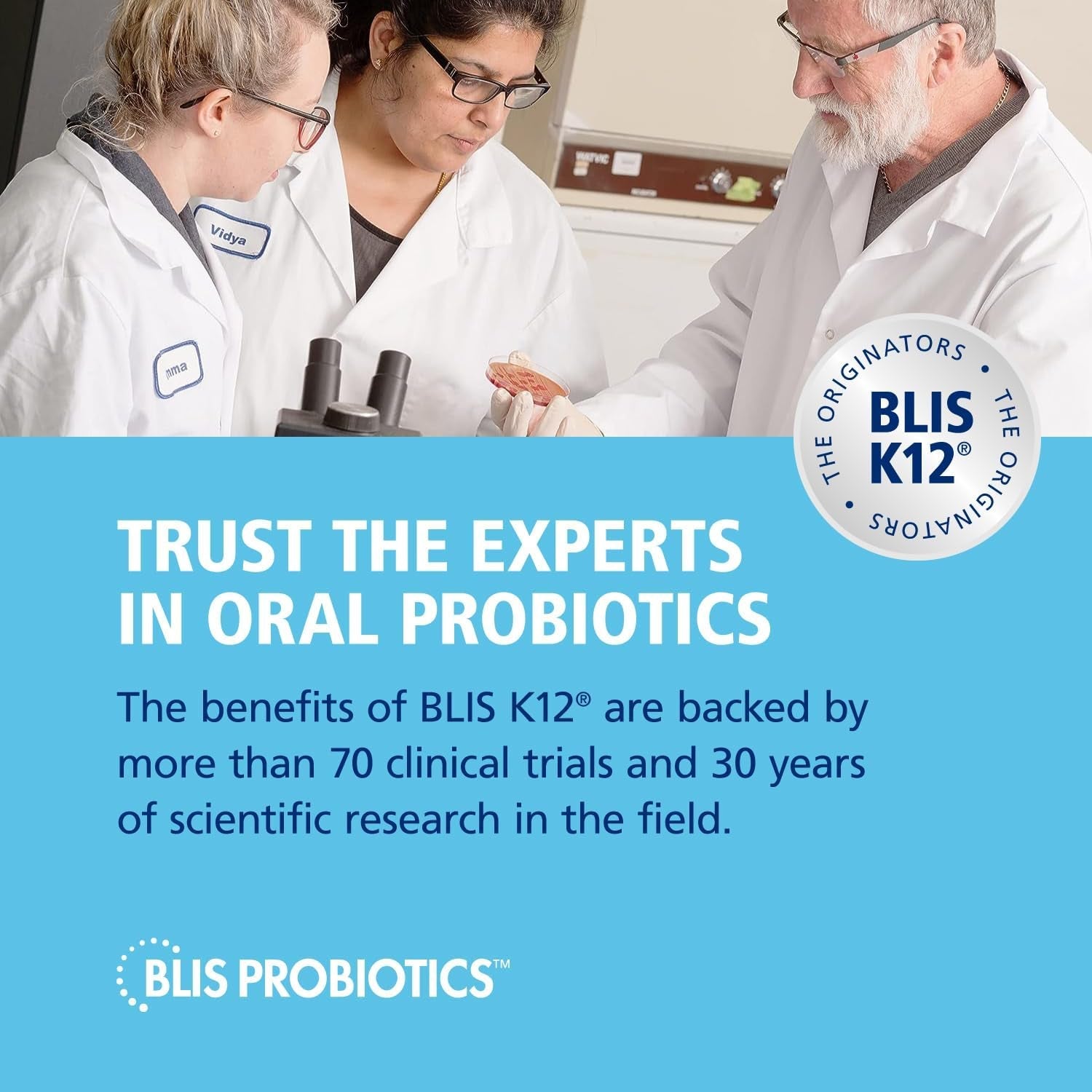 BLIS Ultrablis Probiotic Lozenges - Immune, Gut & Oral Health, K12, Peppermint - 40 Count