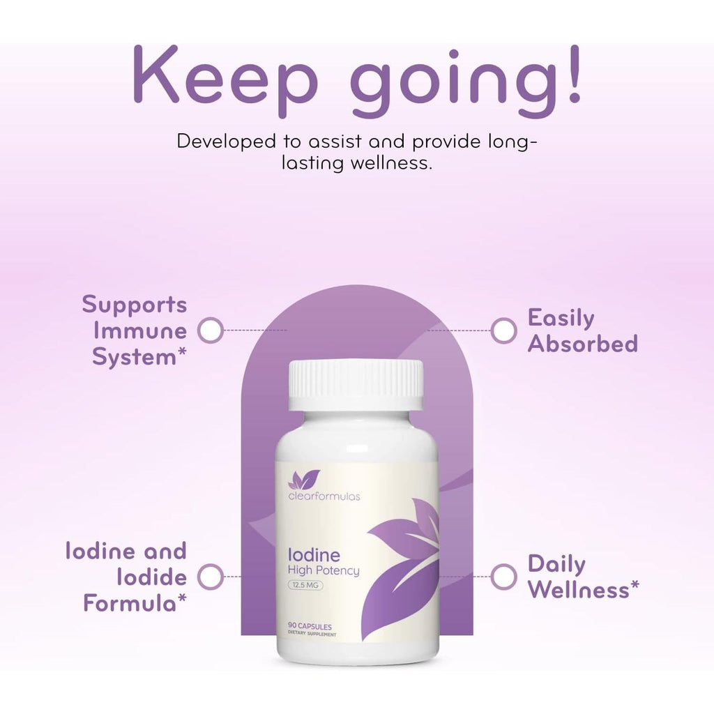 High Potency Potassium Iodine Supplement - Potassium Iodide USP and Free Iodine Capsules 12.5Mg Precise Dosage Blend - Capsule Alternative to Lugol'S Supplement for Thyroid Energy & Immunity (3 Month)