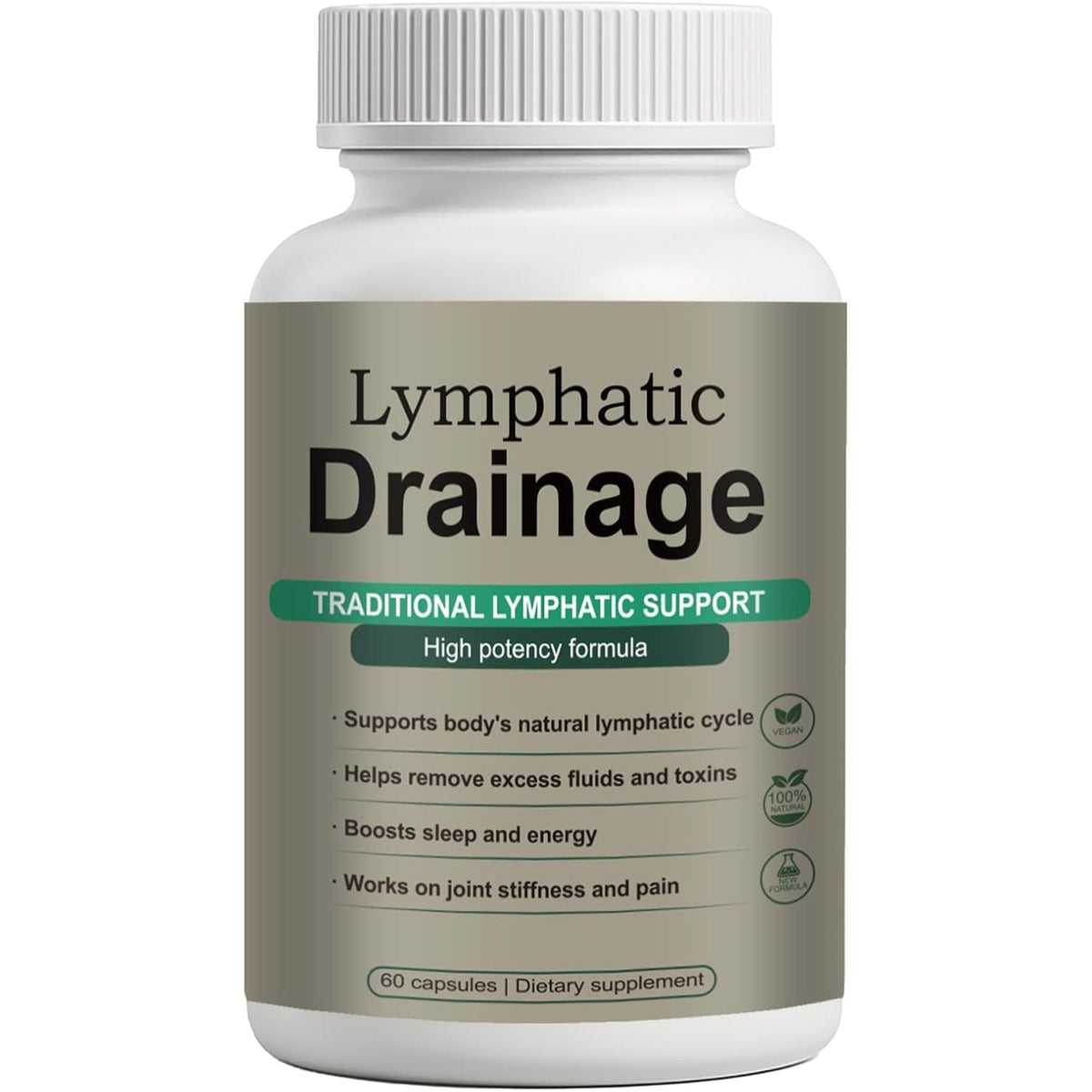Lymphatic Drainage Capsules – Natural Herbal Blend with Dandelion, Burdock, Kelp & Echinacea – Supports Circulation & Fluid Balance