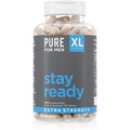 Pure for Men Stay Ready Fiber Extra Strength Supplement | Digestive Regularity | Bowel Movement & Gut Health Support | Vegan Cleanliness | Proprietary Formula | 120 Vegan XL Capsules