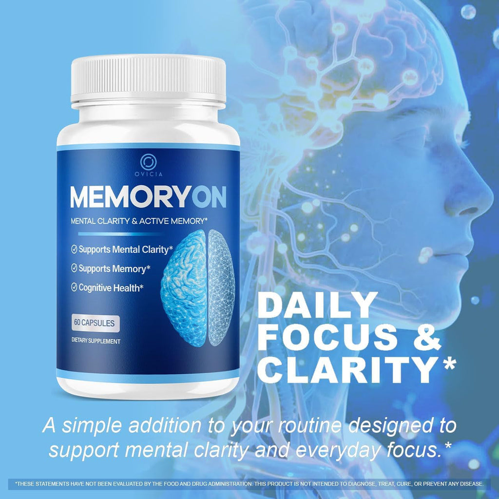 Memoryon - Memoryon Capsules Brain Advanced Formula Support Daily Pills Memory All Natural Ingredients Maximum Strength, Vitamins for Health and General Wellness, 60 Capsules for 1 Months