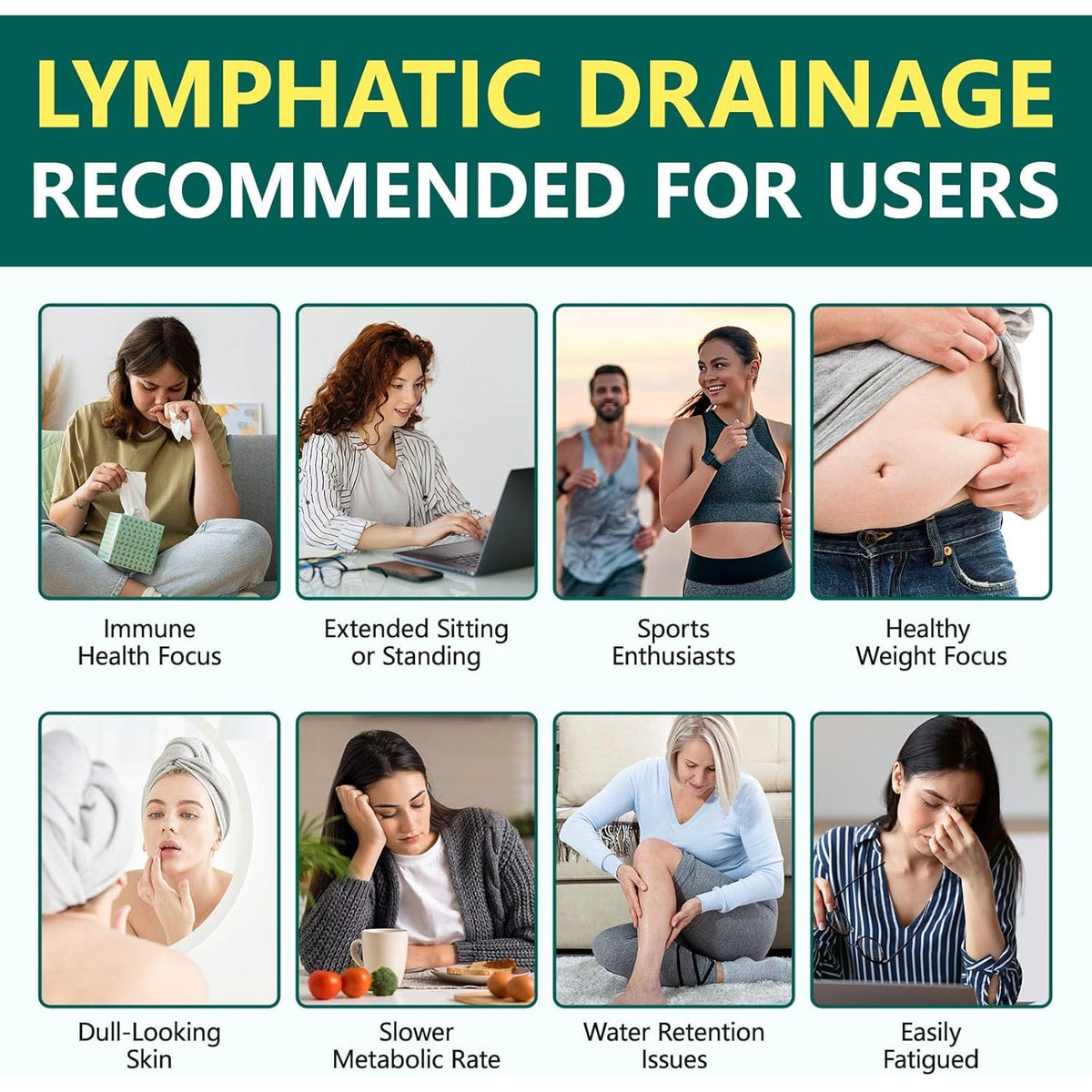 Lymphatic Drainage Supplements, 240 Softfels, 21-In-1 Natural Herbal Blends with Echinacea, Dandelion, Burdock Root for Lymph System, Immune Support, Cleanse, Less Swelling/Bloating