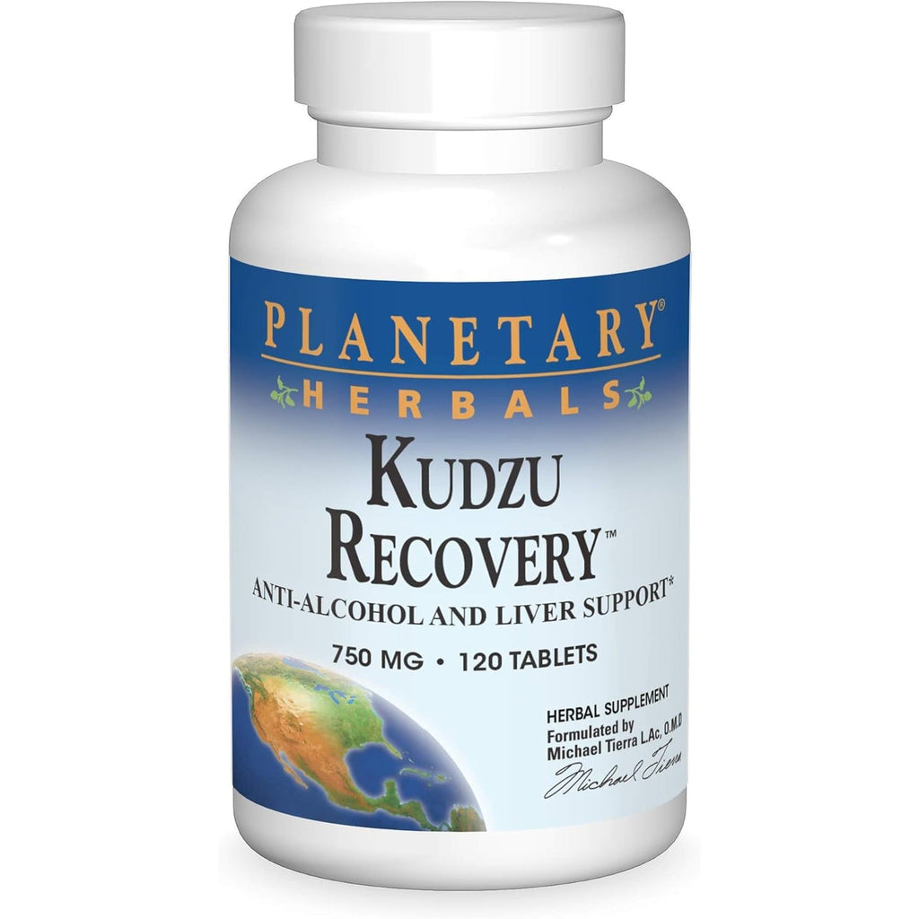 Planetary Herbals Kudzu Recovery 750 Mg Anti-Alcohol and Liver Support - 120 Tablet