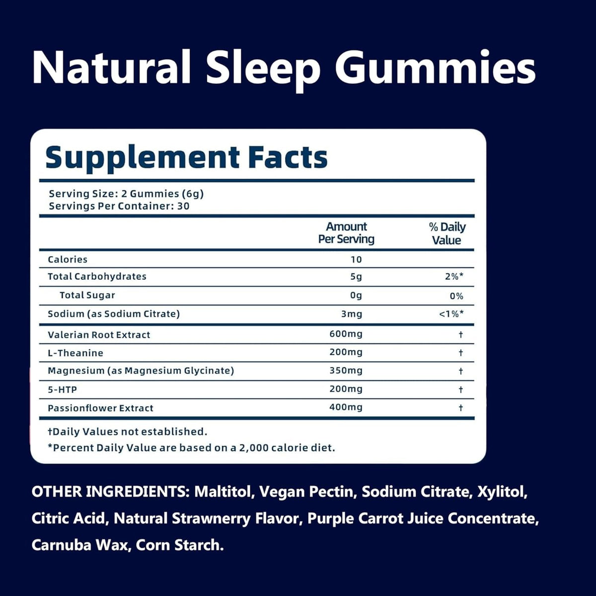 ZAYMAN Melatonin Free Sleep Gummies, Natural Sleep Aid Gummies with L-Theanine, Magnesium Glycinate, Valerian Root, Passionflower - Sugar Free, Strawberry Flavor, Vegan, 60 Count