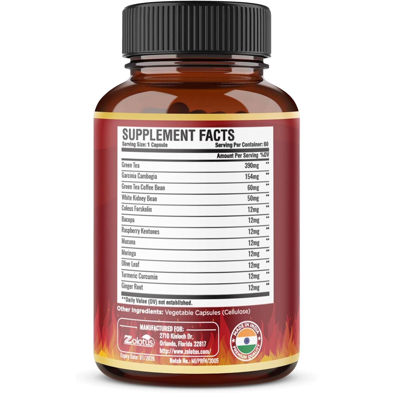 Premium Weight Loss Pills for Women, the Best Fat Burners for Women and Men, Energy Pills, High Potency with Green Tea Extract 98%, 2 Months Supply