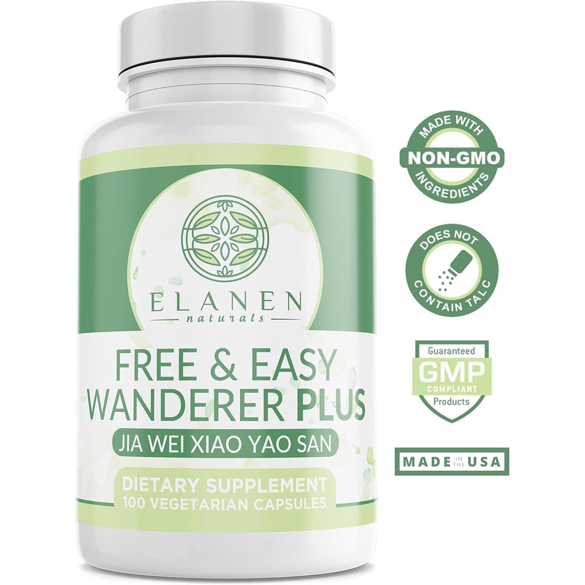 Elanen Naturals Jia Wei Xiao Yao San, Free and Easy Wanderer Plus, 100 Vegetable Capsules