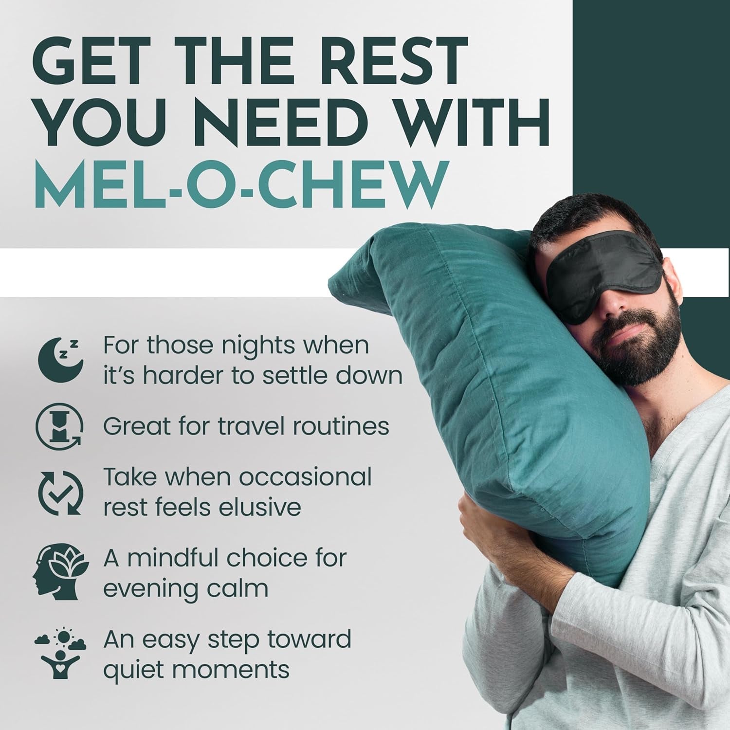 Maxi Health Melatonin 1Mg Chewable - Sleep Aid Melatonin to Encourage Natural Sleep – Non-Habit Forming Supplement with Enzymax for Fast-Acting Support Kosher (200 Units)