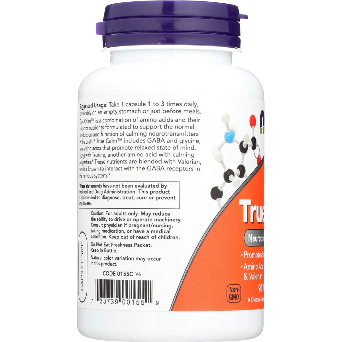Now Foods True Calm(Tm) Amino Relaxer 90 Caps ( Two-Pack)
