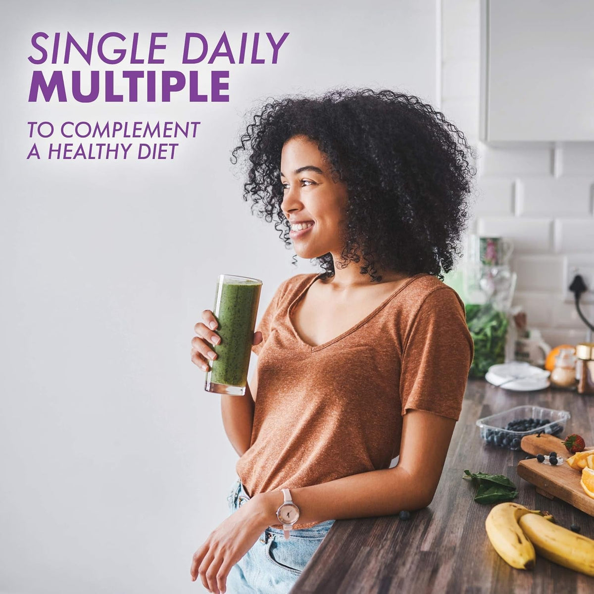 Bluebonnet Nutrition Multi One (With Iron) Vegetable Capsules, Complete Full Spectrum Multiple Vitamin Supplement, B Vitamins, Gluten & Milk Free, Kosher, 4 Month Supply, 120 Count