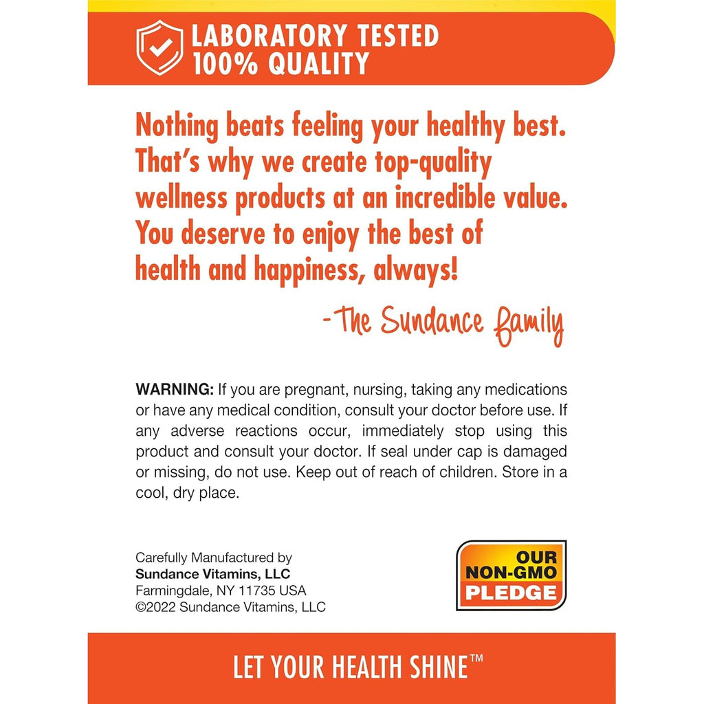 Sundance Glucosamine Chondroitin MSM and Turmeric | 60 Caplets | Double Strength | Non-Gmo and Gluten Free Supplement