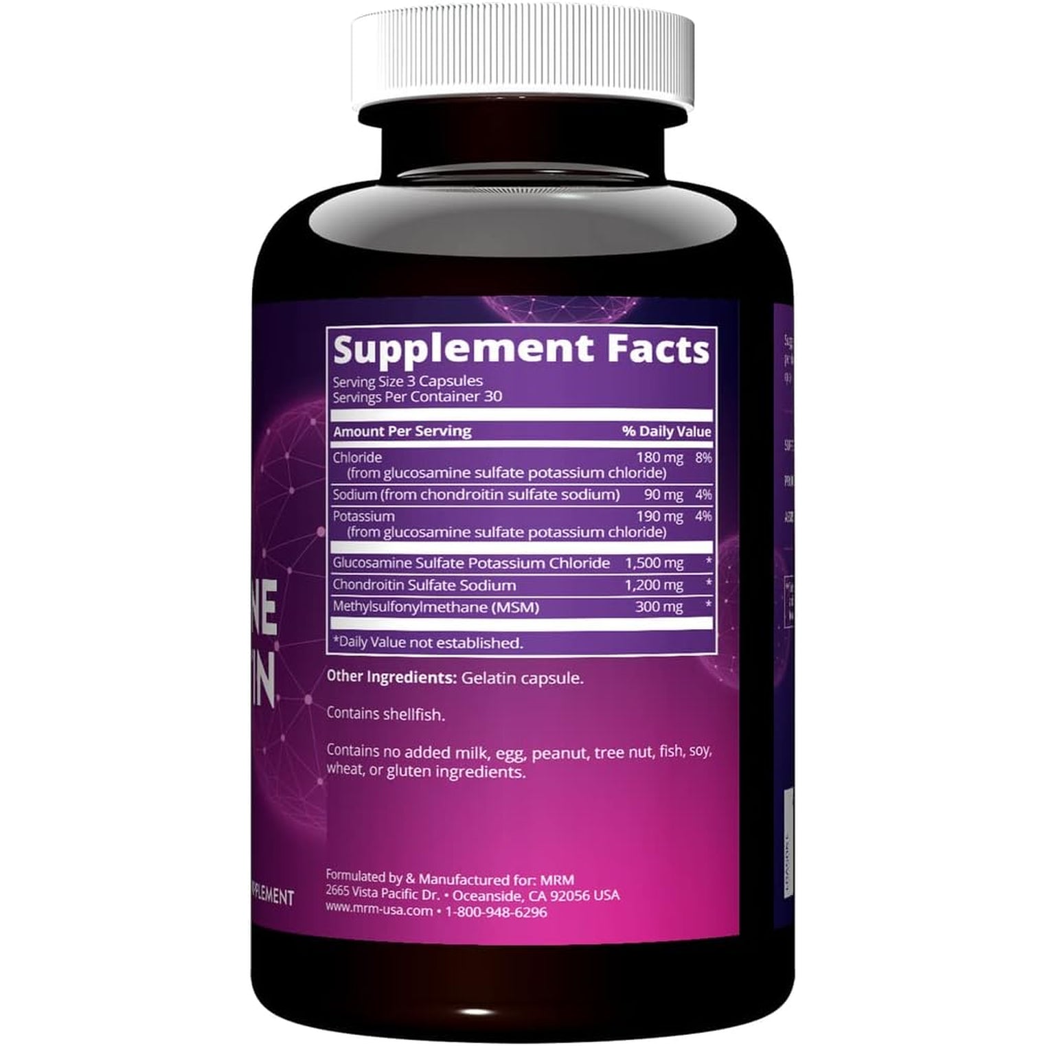 MRM Nutrition Glucosamine Chondroitin MSM - Joint Support Supplement with Glucosamine Sulfate, Chondroitin Sulfate & MSM for Cartilage & Mobility Health, for Women & Men, Gluten Free - 30 Servings