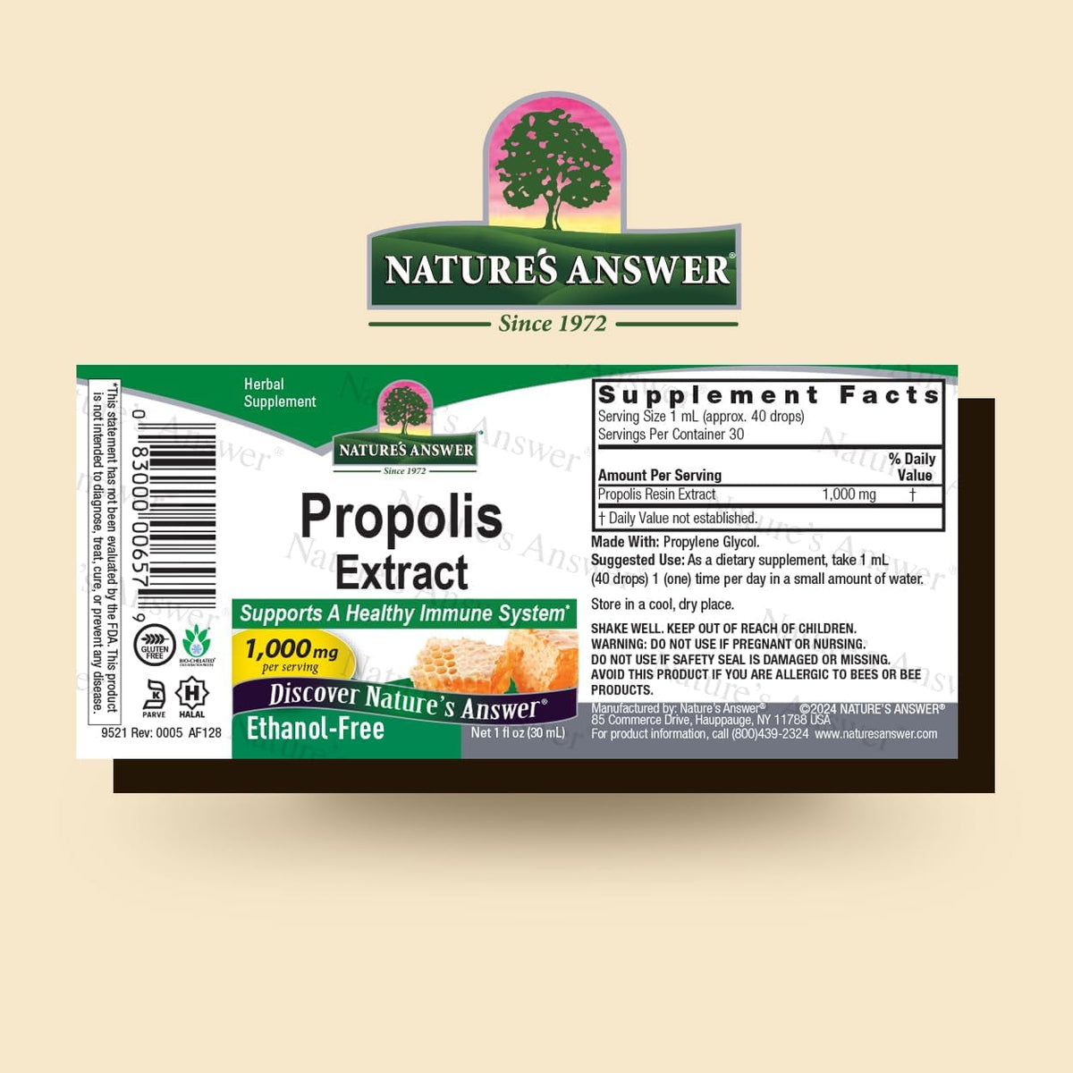 Nature'S Answer Alcohol-Free Propolis Resin, 1-Fluid Ounce