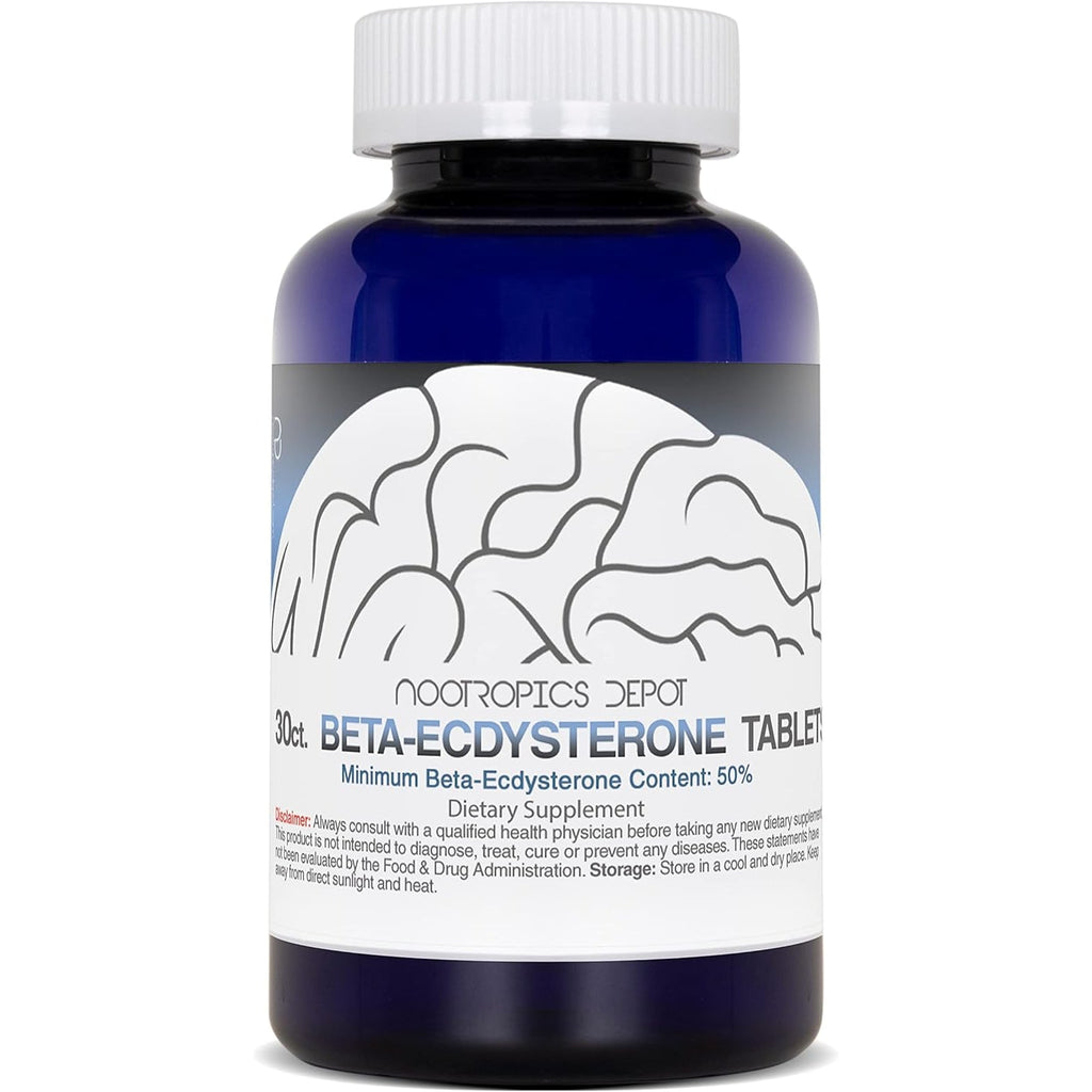 Nootropics Depot Beta Ecdysterone/20-Hydroxyecdysone 50% Capsules | 500Mg | Cyanotis Arachnoidea Extract | Phytoecdysteroid | 30 Count