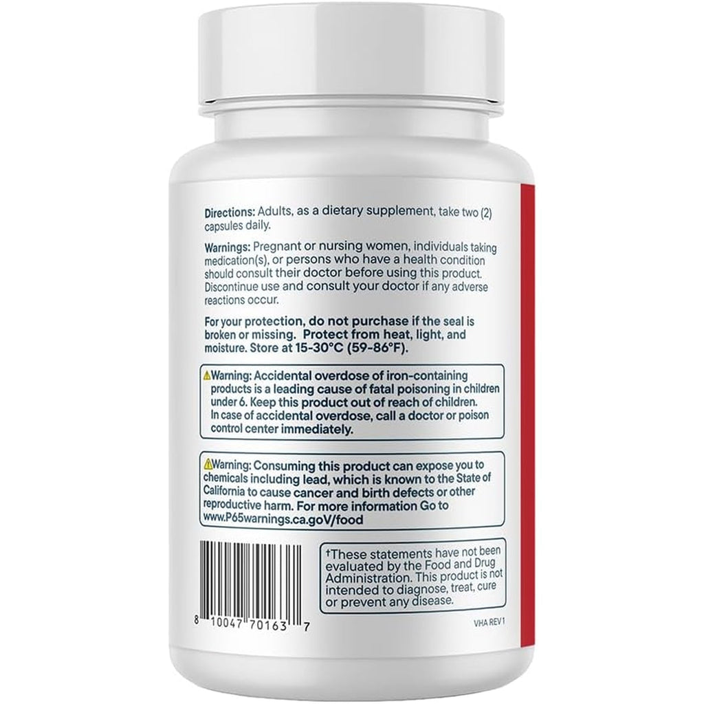Santo Remedio Circulacion plus Capsules, Iron & Beetroot Extract Supplement for Blood Circulation & Cardiovascular Support, Supports Healthy Blood Pressure & Red Blood Cell Production, 60 Capsules