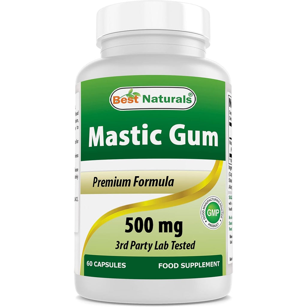 Best Naturals Mastic Gum 500 Mg 60 Capsules