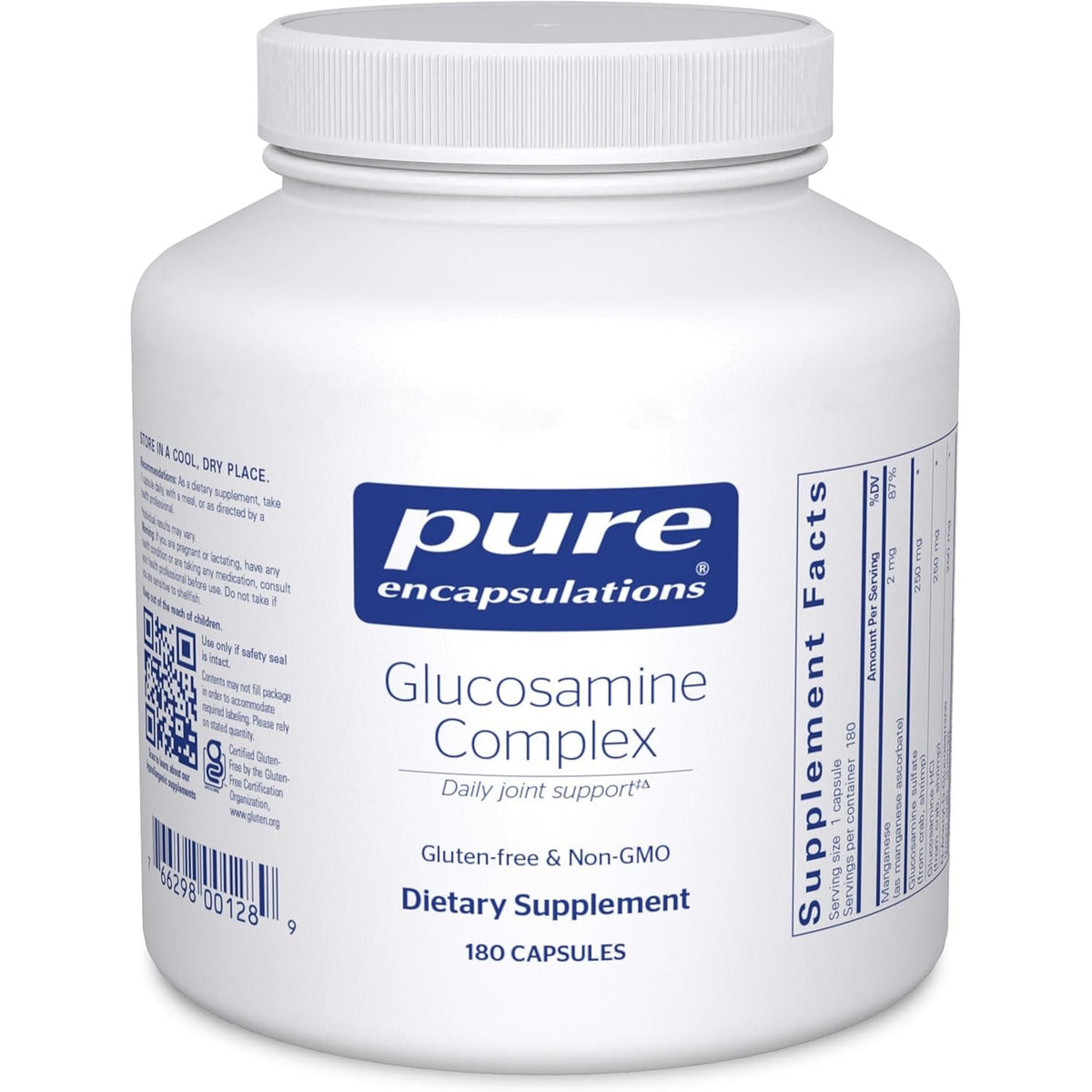 Pure Encapsulations Glucosamine Complex | Dietary Supplement Cartilage Support with Manganese | 180 Capsules