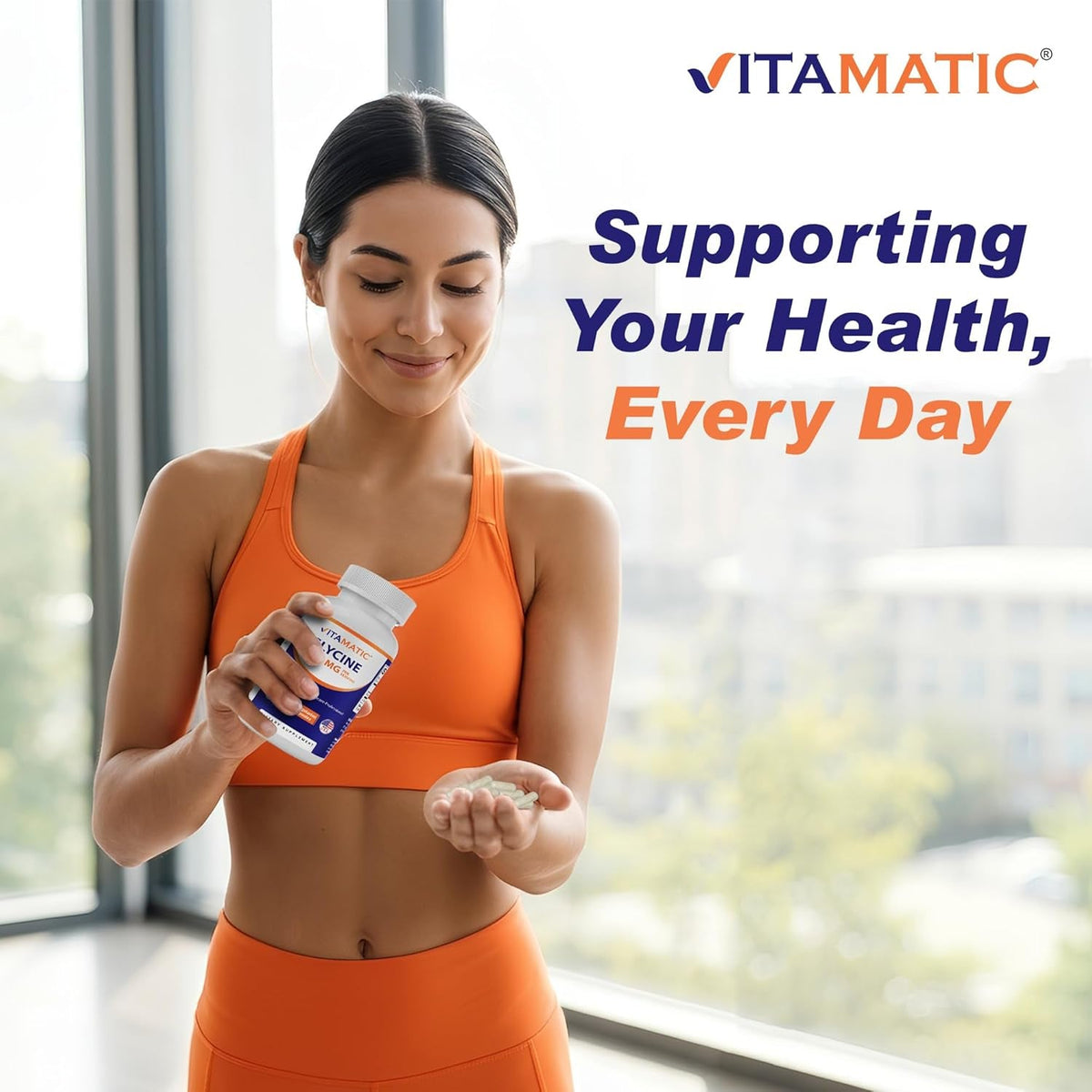 Vitamatic Glycine Supplement, 2000Mg per Serving, 300 Count, Non-Gmo, Gluten Free